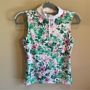 Tommy Bahamas Golf UPF 50 Sleeveless Golf Polo Collar Shirt